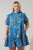 Anabelle Floral Rully Shift Mini Dress Curve