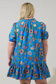 Anabelle Floral Rully Shift Mini Dress Curve