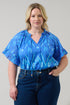 Carys Abstract Erie Split Neck Top Curve