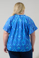Carys Abstract Erie Split Neck Top Curve