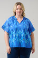 Carys Abstract Erie Split Neck Top Curve