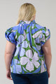 Dayana Floral Poly Smocked Top Curve