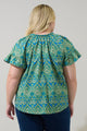 Nyra Paisley Macy Ruffle Top Curve
