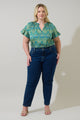 Nyra Paisley Macy Ruffle Top Curve