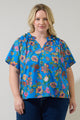 Anabelle Floral Darthy Smocked Top Curve