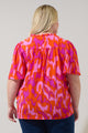 Charly Abstract Keira Ruffle Top Curve