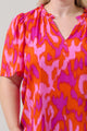 Charly Abstract Keira Ruffle Top Curve