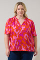 Charly Abstract Keira Ruffle Top Curve