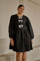 Arielle Jacquard Glow Bow Dress Curve