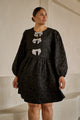 Arielle Jacquard Glow Bow Dress Curve