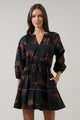 Zenzi Jungle Dabria Split Neck Mini Dress