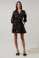 Zenzi Jungle Dabria Split Neck Mini Dress