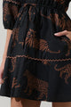 Zenzi Jungle Dabria Split Neck Mini Dress