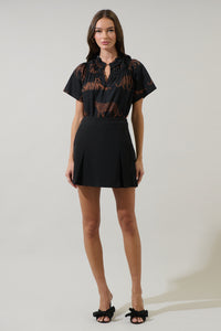 Zenzi Jungle Darthy Smocked Top