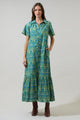 Nyra Paisley Valery Button Down Maxi Dress
