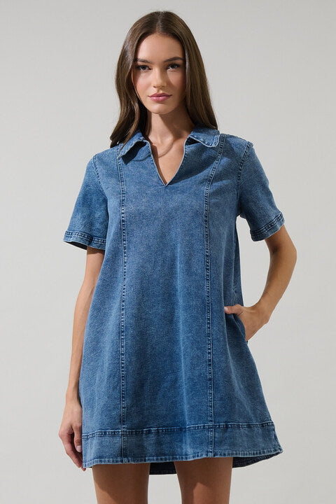 sugarlips denim dress Jackson Denim Mini Dress