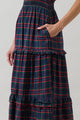 Miley Plaid Palmer Poplin Tiered Maxi Dress
