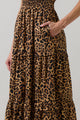 Shaina Leopard Palmer Poplin Tiered Maxi Dress