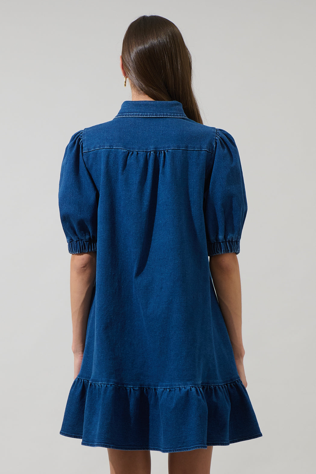 Jamie Denim Levy Button Down Shift Dress MID-BLUE / XL by Sugarlips Jamie Denim Levy Button Down Shift Dress MID-BLUE / XL by Sugarlips