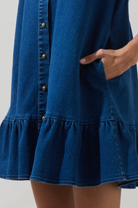 Jamie Denim Levy Button Down Shift Dress