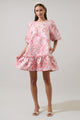 Lola Jacquard Ruffle Shift Dress