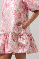 Lola Jacquard Ruffle Shift Dress