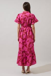 Craney Floral Alna Button Up Midi Dress