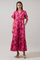 Craney Floral Alna Button Up Midi Dress