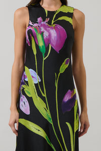 Varkey Floral Saisha Satin Midi Dress