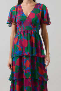 Kaeli Floral Amabel Tiered Maxi Dress