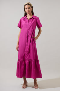 Valery Button Down Maxi Dress