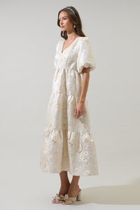 Lola Jacquard Eulalia Tiered Maxi Dress