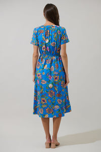 Anabelle Floral Fatima Ruffle Midi Dress