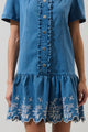 Jamie Denim Embroidered Mini Dress