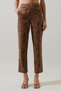 Sander Faux Suede Snake Pants