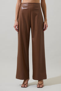 Anisa Leather Bern Wide Leg Pants