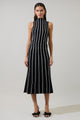 Devary Stripe Midi Knit Skirt