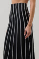 Devary Stripe Midi Knit Skirt