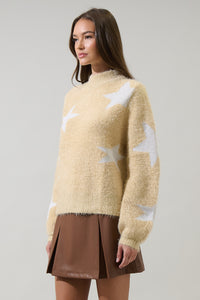 Starry Eyed Eyelash Oatmeal Sweater