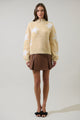 Starry Eyed Eyelash Oatmeal Sweater