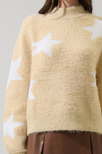 Starry Eyed Eyelash Oatmeal Sweater