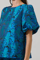 Farrah Jacquard Floral Joi Bubble Top