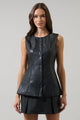 Anisa Leather Maize Sleeveless Top
