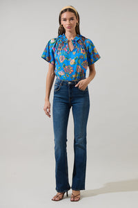 Anabelle Floral Darthy Smocked Top