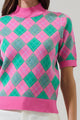 Maren Argyle Mock Neck Sweater