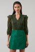 Senoviah Shiny Ruffle Blouse