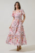 Hendry Floral Palmer Poplin Tiered Maxi Dress