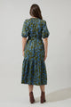 Solvay Floral Wynette Tiered Midi Dress