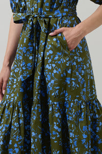Solvay Floral Wynette Tiered Midi Dress