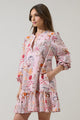 Hendry Floral Velma Ruffle Shift Dress